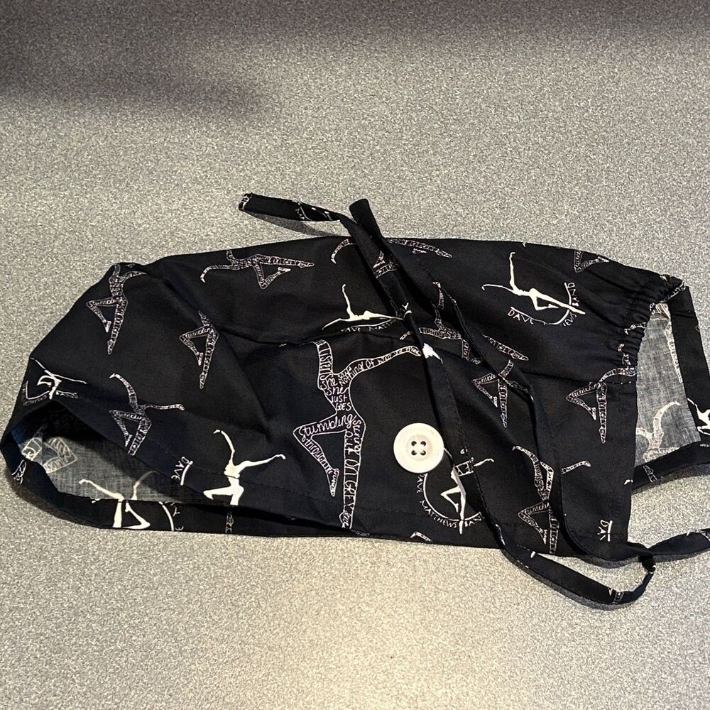 HTF Custom Made DMB Dave Matthews Band Unisex Tie Back Surgical Cap Scrub Hat